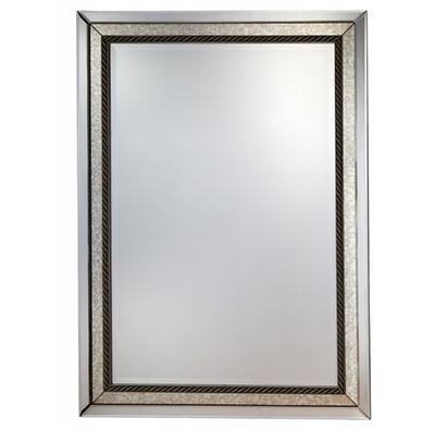 Espejo rectangular con marco de madera
