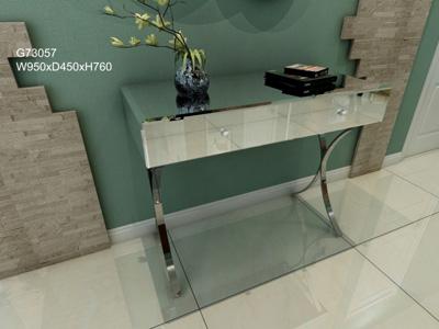 Mesa de entrada decorativa con espejo G73057